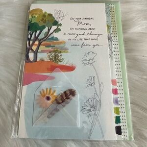 🩵5/$8 Hallmark Colorful Nature Birthday Card for Mom